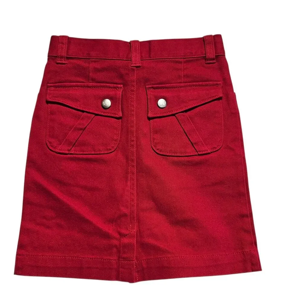 Gymboree Red Pencil Skirt Size 5 Slim School Girls Rock Adjustable Waist NWT